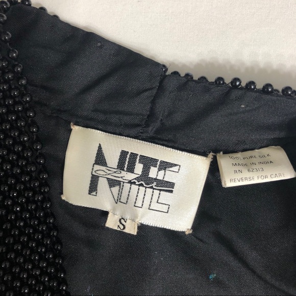 Vintage 80s NiteLine 100% Silk Sequin Blazer Small - Picture 14 of 16